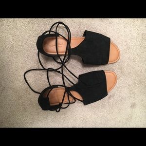 Lace up sandals